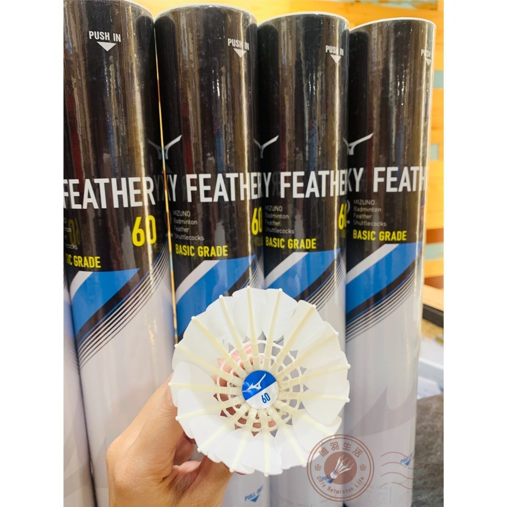 【唯羽生活】Mizuno 美津濃 SF60 羽毛球 練習級羽球 SKY FEATHER 60 F60 73MBB260-細節圖4
