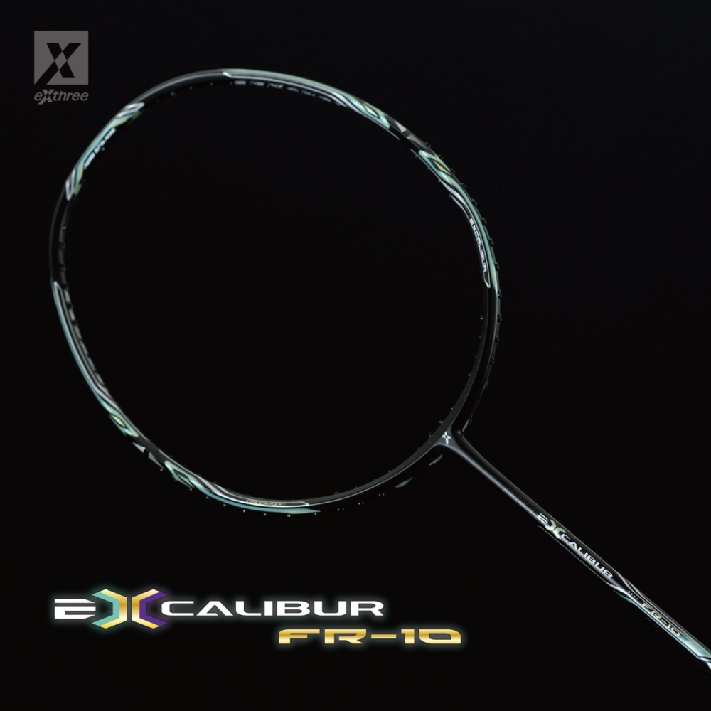 【唯羽生活】EXTHREE 超力 王者之劍 EXCALIBUR FR-10 👑 免孔釘技術 無孔釘 羽球拍 羽拍-細節圖2