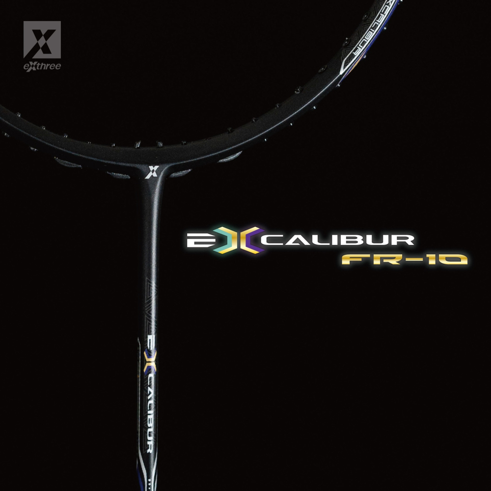 【唯羽生活】EXTHREE 超力 王者之劍 EXCALIBUR FR-10 👑 免孔釘技術 無孔釘 羽球拍 羽拍-細節圖5