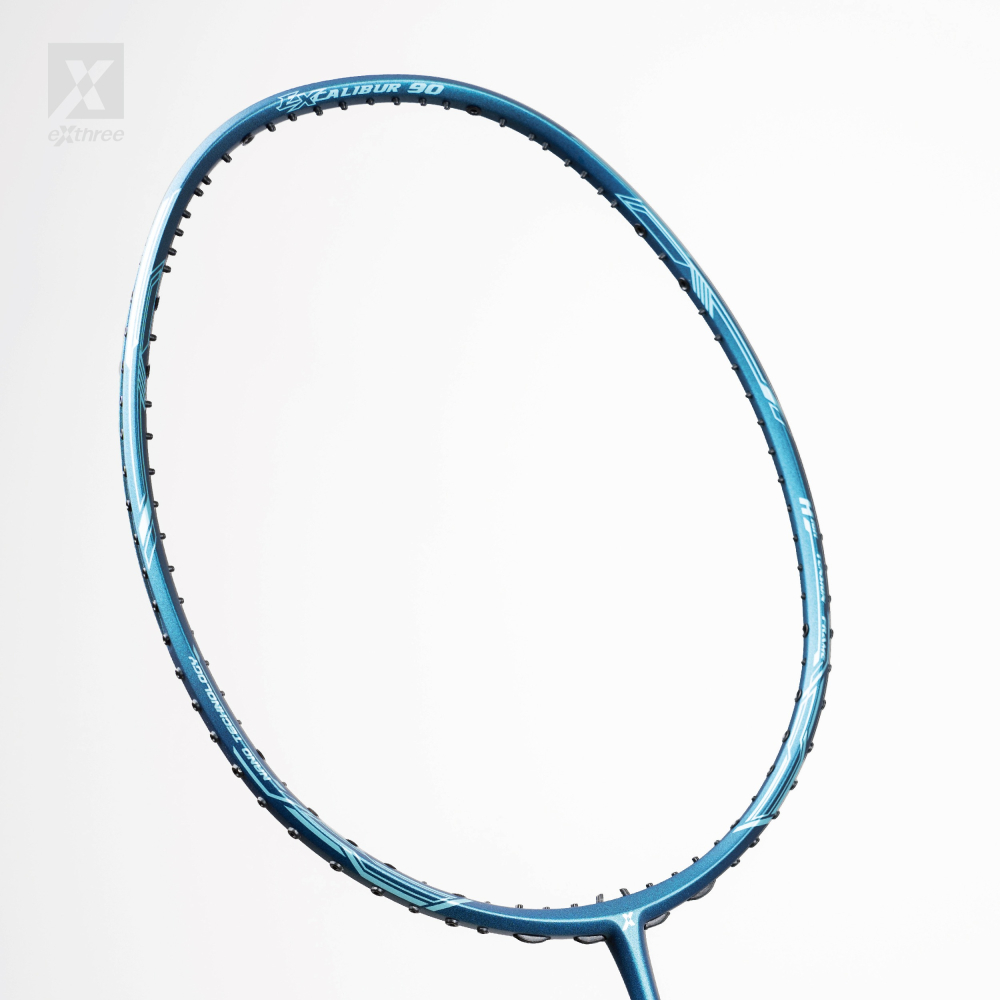 【唯羽生活】eXthree【王者之劍 】超力 王劍 EXCALIBUR 90 咖哩棒 球拍擊墬王 珍珠雪白 藍色 銀刻-細節圖4