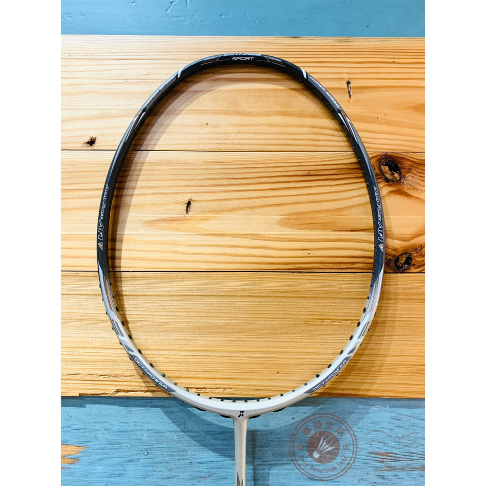 【唯羽生活】eXthree【AF1 V 】 香檳金 藍色 羽球拍 AERO FORCE ONE V 羽拍 超力 五代目-細節圖7