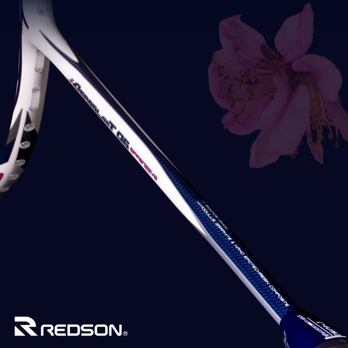 【唯羽生活】REDSON【AT-06】羽球拍 白琉璃紺 AEROBLAST 06 羽拍 AT06 Stiff 戚又仁-細節圖3