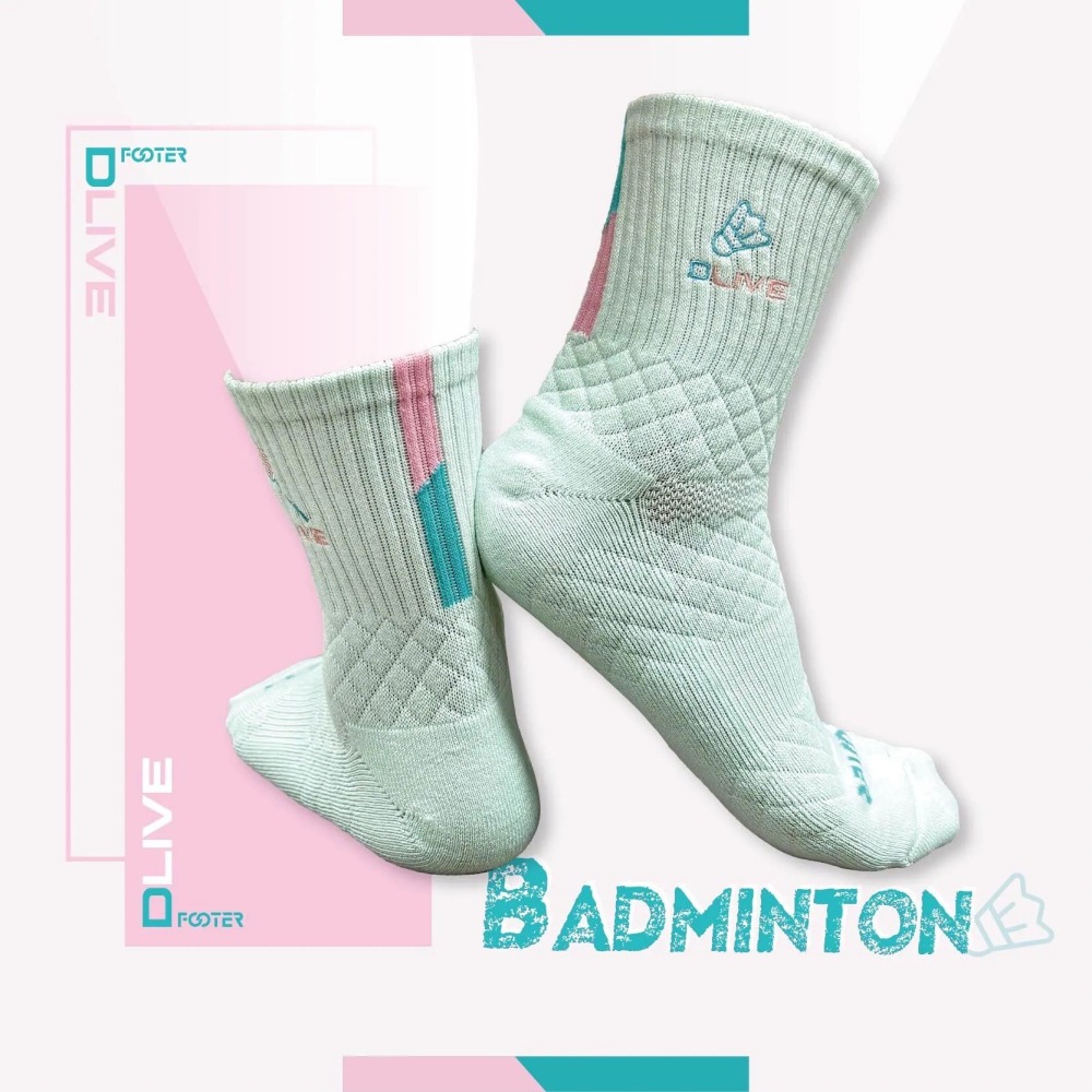 【唯羽生活】DLIVE X Footer - 聯名羽球1/2襪 極速領域 DL04 羽球襪 運動襪 襪子-細節圖4