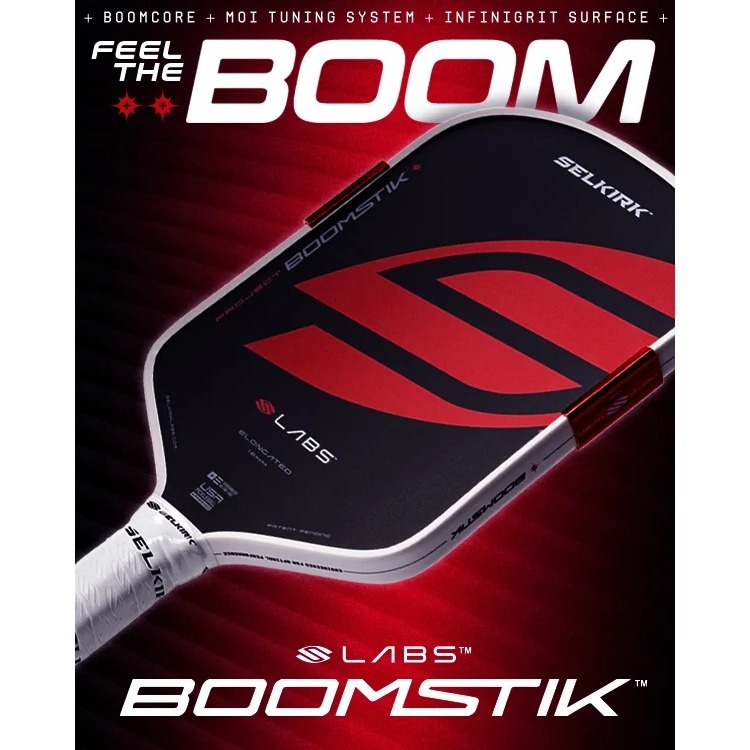 【唯羽生活】【Selkirk】 LABS Project Boomstik 加長手柄 長拍寬拍面 碳纖維 匹克球拍-細節圖2