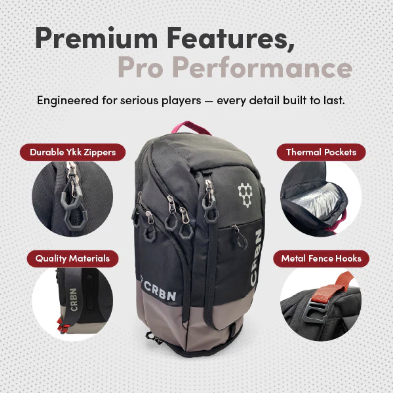 【唯羽生活】CRBN 後背包 匹克球拍袋 CRBN Pro Team Backpack 匹克球 Pickleball-細節圖5