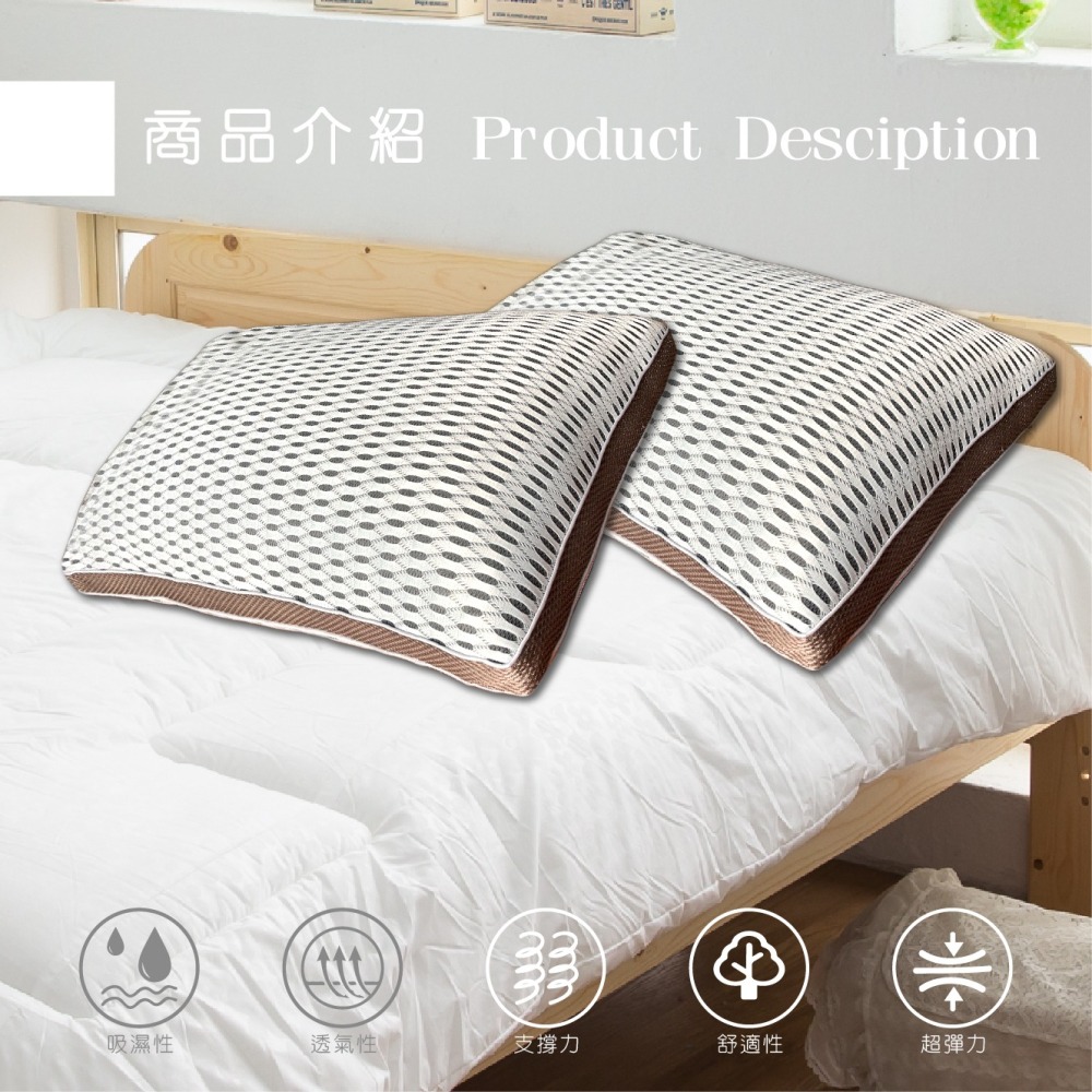 3D石墨烯獨立筒枕 可水洗 涼感透氣枕 台灣製造 民宿枕頭 彈簧枕 透氣枕芯 棉枕 現貨供應-細節圖4