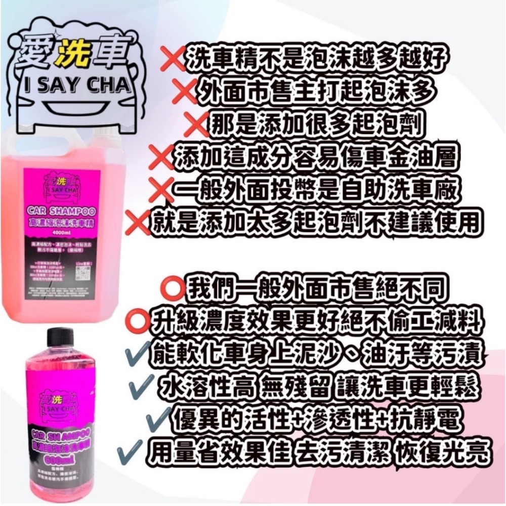 【ISC 愛洗車】高濃縮泡沫洗車精 汽車美容 洗車精 美白洗車精 500ml 日本配方 洗車精 泡沫精 泡沫預洗劑-細節圖8