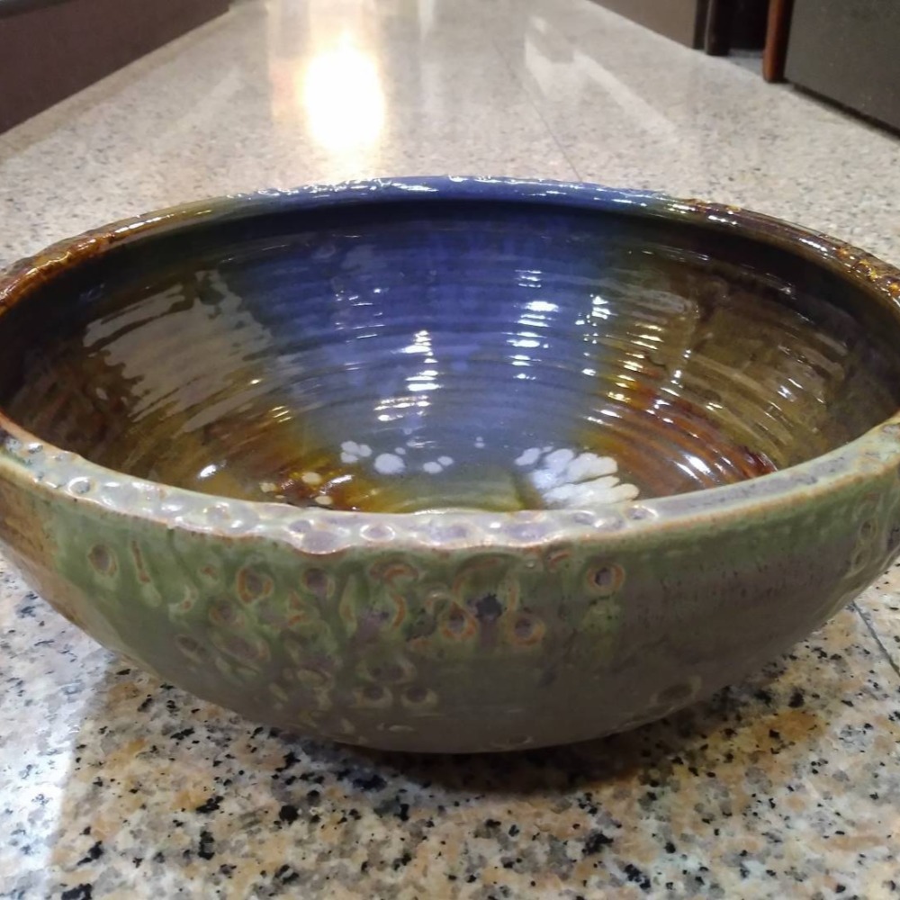 【娟兒藝品】岩盆三色彩手盆陶瓷器✔物品槽✔展示✔藝術品✔洗手台-細節圖2