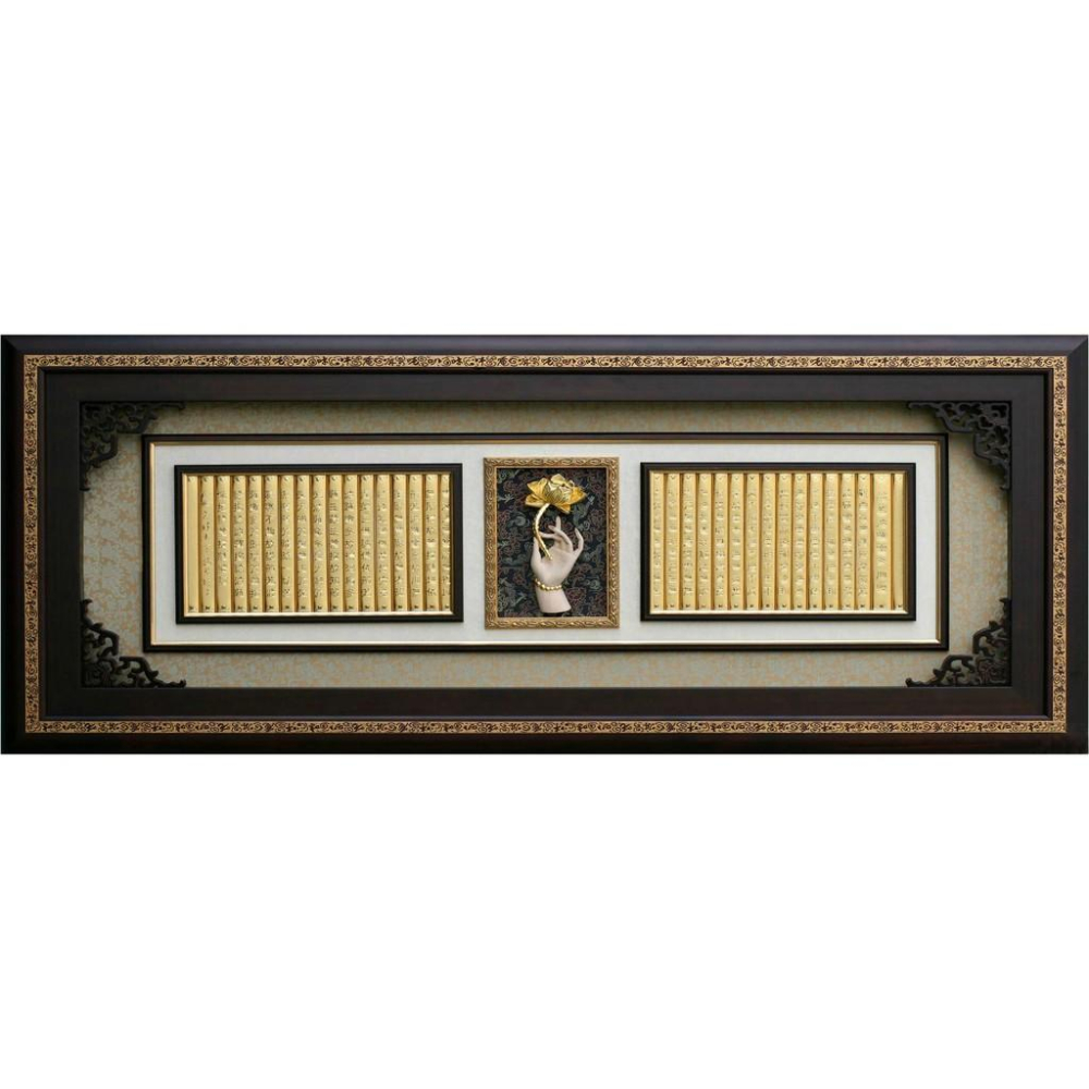 【娟兒藝品】:【黃金心經-蓮花手】✔開幕✔餽贈✔榮調✔新居畫作-細節圖2