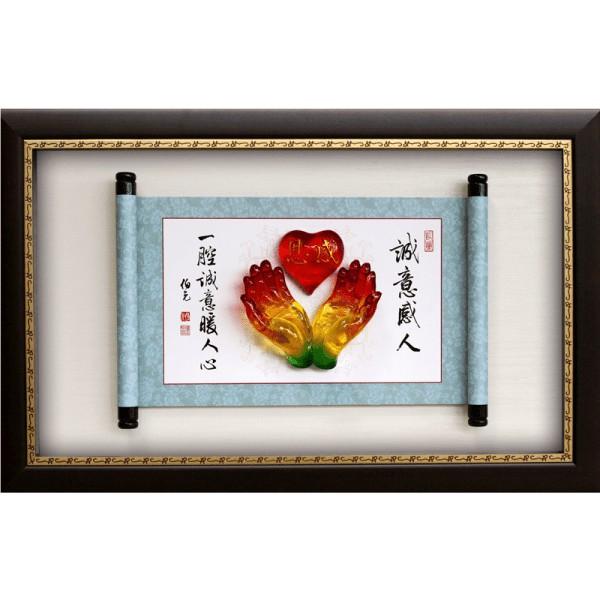 【娟兒藝品】:【水琉璃-春暉】✔開幕✔餽贈✔榮調✔新居畫作-細節圖3