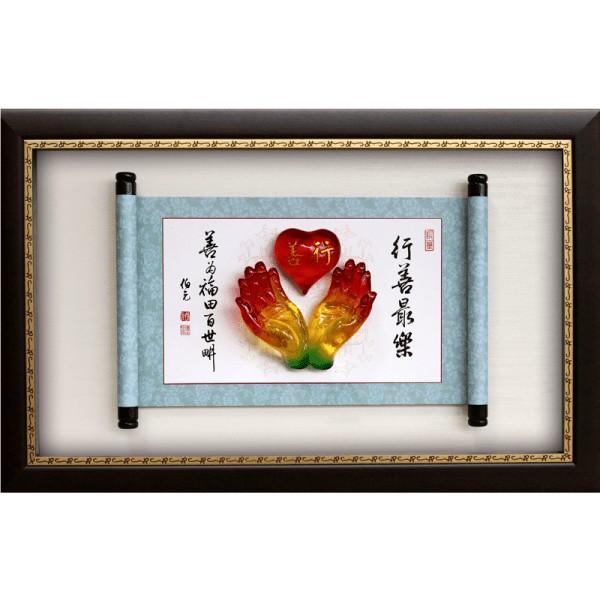 【娟兒藝品】:【水琉璃-春暉】✔開幕✔餽贈✔榮調✔新居畫作-細節圖4