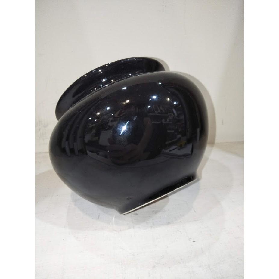 【娟兒藝品】黑圓型造型陶瓷花器✔物品槽✔展示✔藝術品-細節圖4