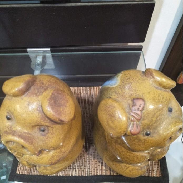 【娟兒藝品】陶瓷豬豬✔吉祥物✔展示✔藝術品-細節圖5