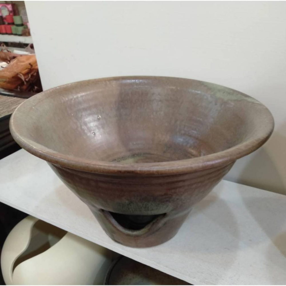 【娟兒藝品】黑圓型造型陶瓷花器✔物品槽✔展示✔藝術品-細節圖5