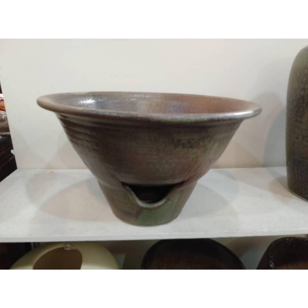 【娟兒藝品】黑圓型造型陶瓷花器✔物品槽✔展示✔藝術品-細節圖6