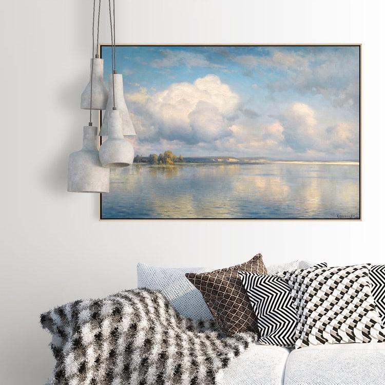 【娟兒藝品】天空之境畫作 ✔油畫類✔特殊印刷✔高質感✔油畫布-細節圖4