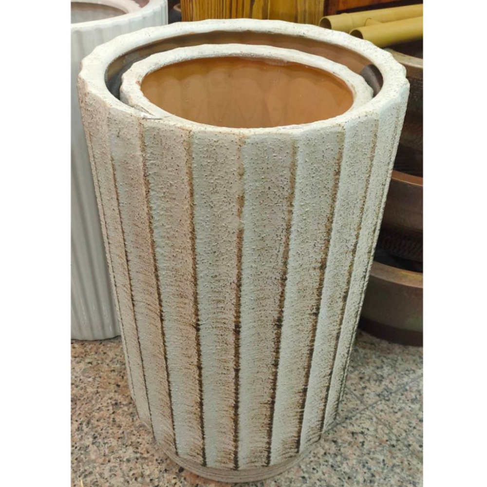 大型白花盆 ✔展示✔藝術品✔造型盆 ✔插花-細節圖3