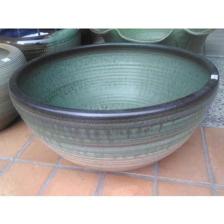 【娟兒藝品】漸層綠流水陶瓷器✔泡腳盆✔火爐✔流水✔物品槽✔展示✔藝術品✔洗手盆✔火爐-細節圖2