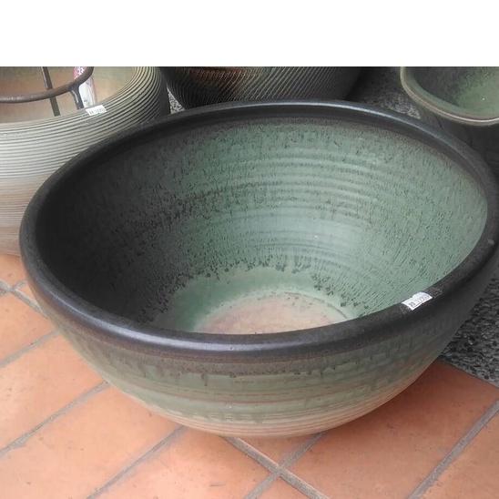 【娟兒藝品】漸層綠流水陶瓷器✔泡腳盆✔火爐✔流水✔物品槽✔展示✔藝術品✔洗手盆✔火爐-細節圖3