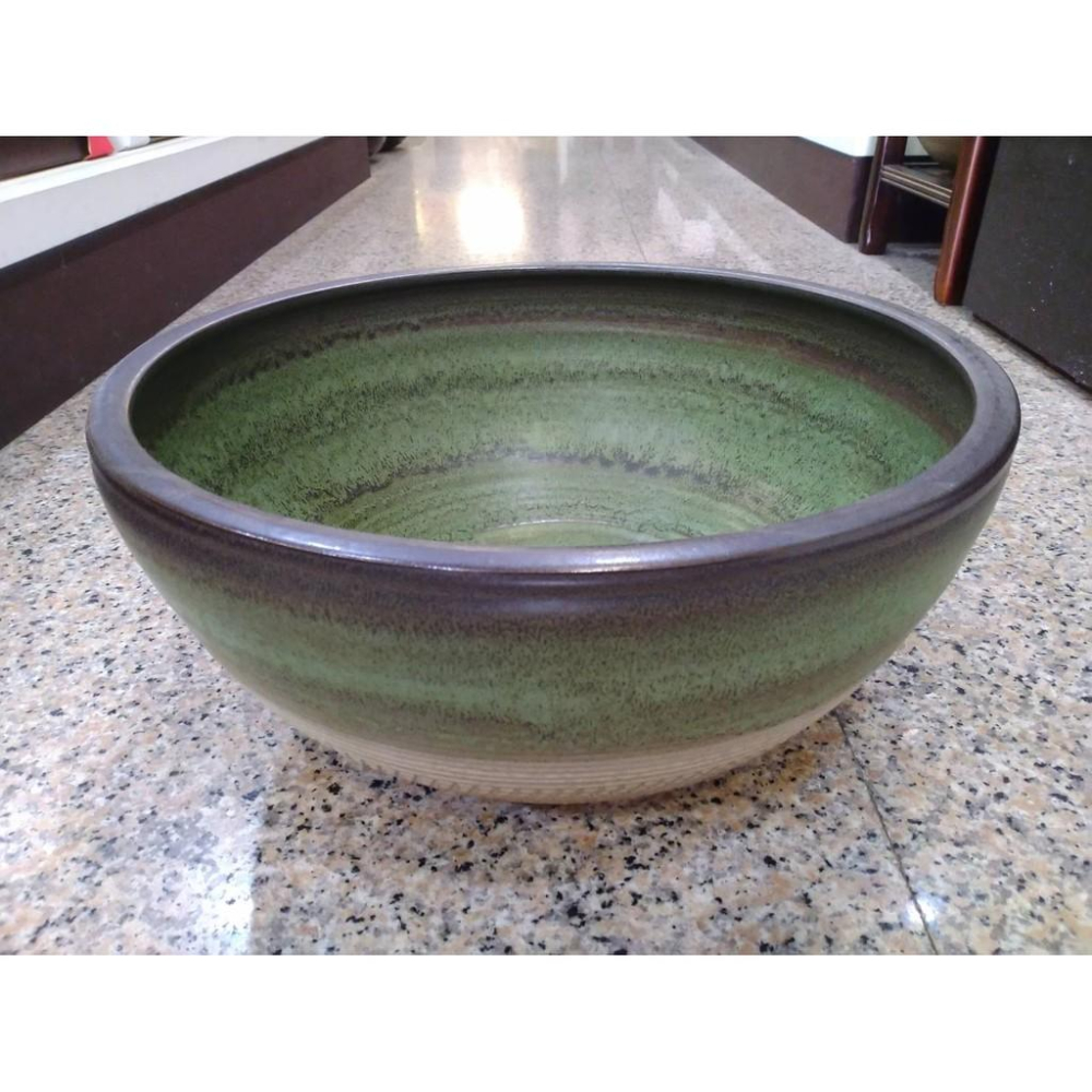 【娟兒藝品】綠流水、泡腳盆陶瓷器✔物品槽✔展示✔藝術品✔洗手盆-細節圖2