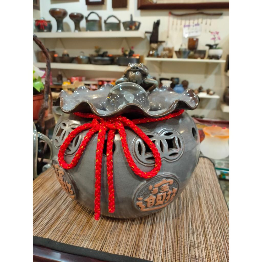 【娟兒藝品】招財蛙流水組 ✔物品槽✔展示✔藝術品✔洗手台✔招財✔風水✔創業✔財源滾滾✔魚缸✔開幕-細節圖3