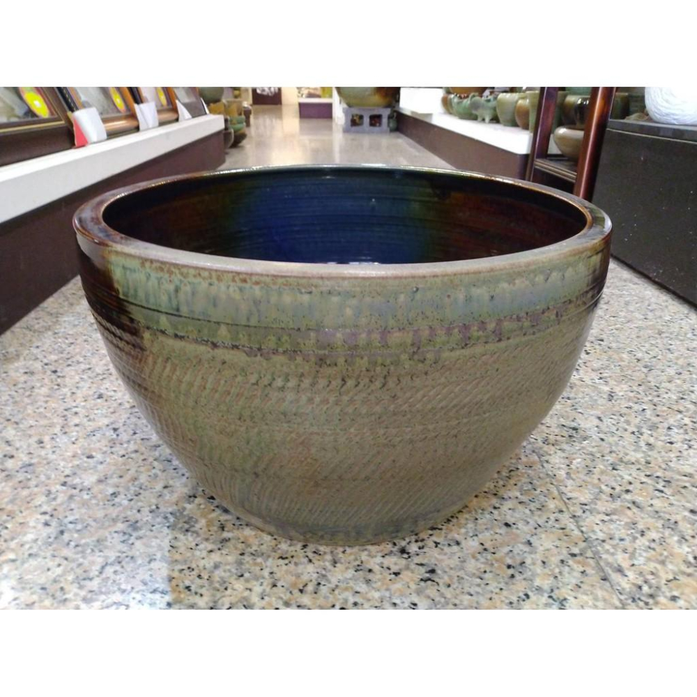 【限時特惠】深三彩流水、泡腳盆陶瓷器✔物品槽✔展示✔藝術品✔洗手台-細節圖2
