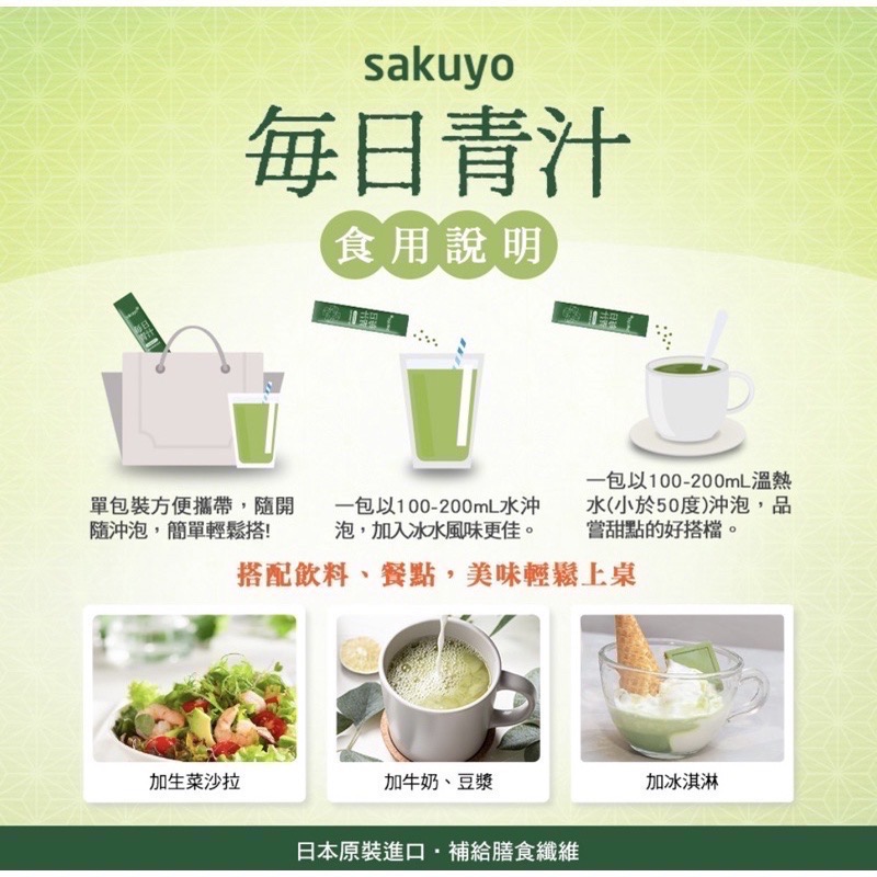 【公司貨】Sakuyo每日青汁(30入/盒) 民視姐妹靚起來推薦【素食可】-細節圖4