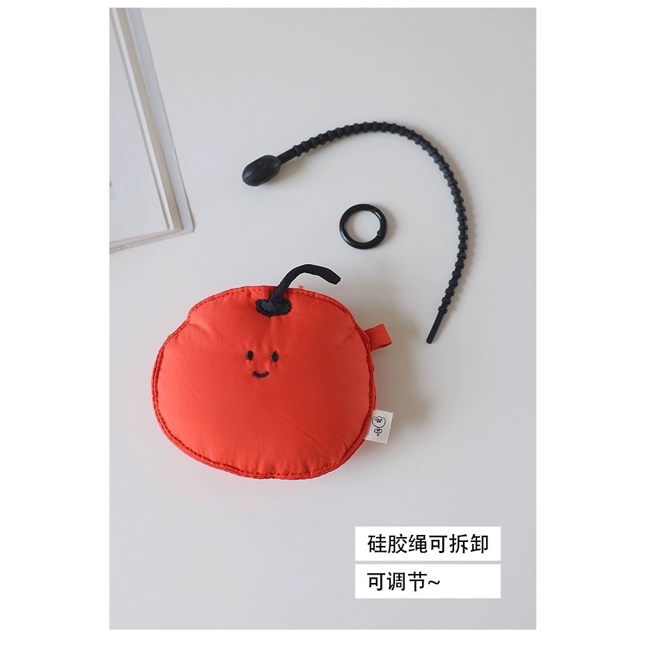 ins風可愛水果防摔耳機包 蘋果 橘子 青蘋果 AirPods收納包 AirPods耳機包-細節圖3