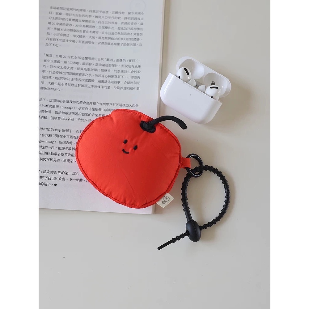 ins風可愛水果防摔耳機包 蘋果 橘子 青蘋果 AirPods收納包 AirPods耳機包-細節圖5
