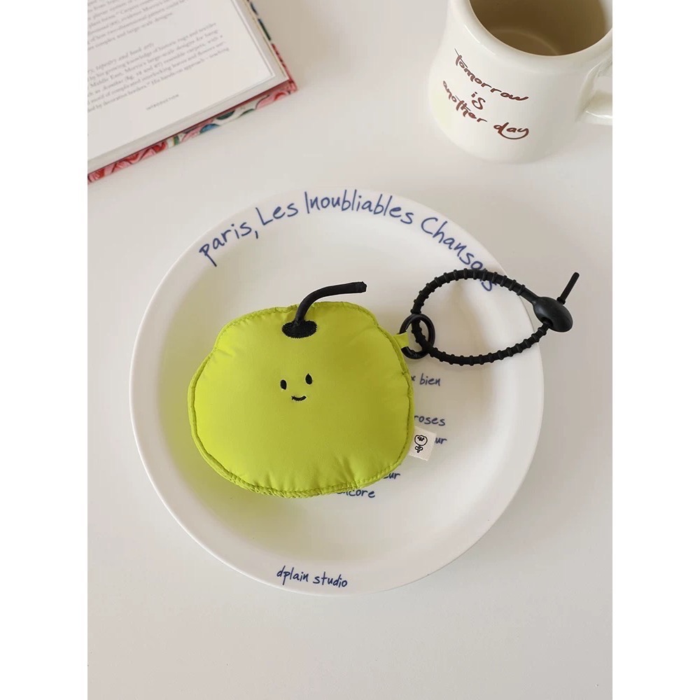 ins風可愛水果防摔耳機包 蘋果 橘子 青蘋果 AirPods收納包 AirPods耳機包-細節圖6