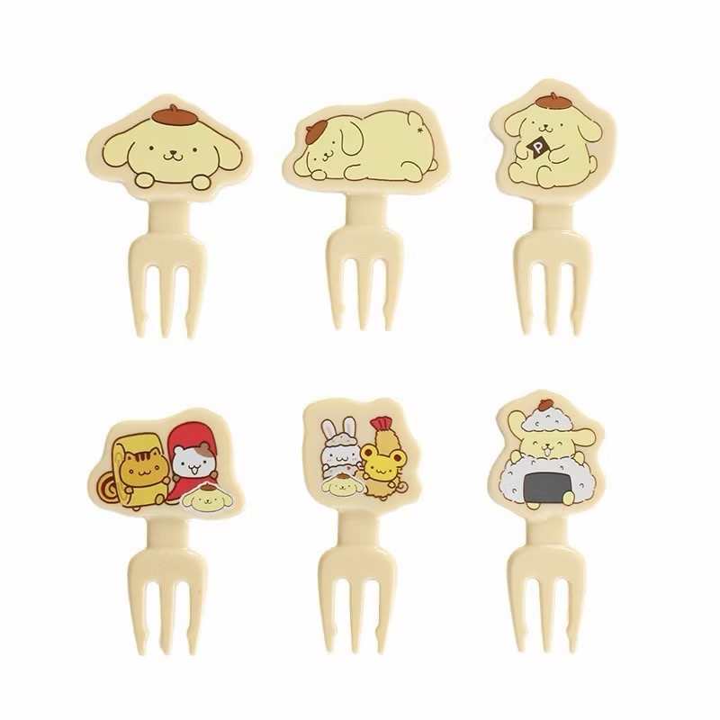 日本 三麗鷗 水果叉 （無盒子） Hello Kitty 大耳狗 美樂蒂 庫洛米 布丁狗 叉子 甜點叉 小叉子 水果叉-細節圖3