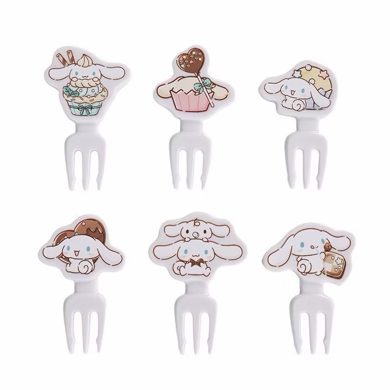 日本 三麗鷗 水果叉 （無盒子） Hello Kitty 大耳狗 美樂蒂 庫洛米 布丁狗 叉子 甜點叉 小叉子 水果叉-細節圖4
