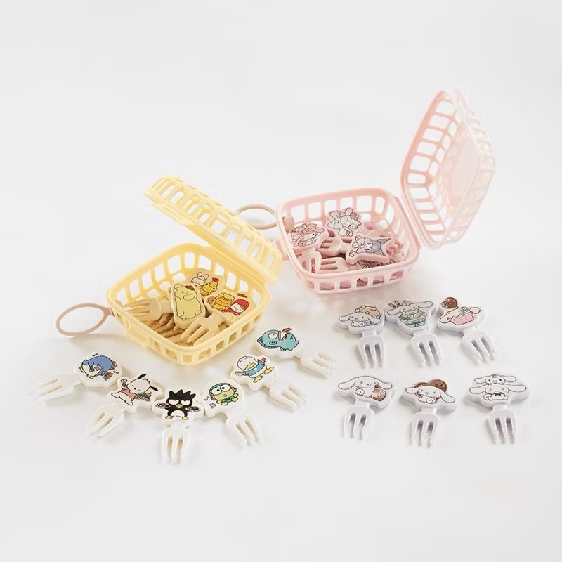 日本 三麗鷗 水果叉 （無盒子） Hello Kitty 大耳狗 美樂蒂 庫洛米 布丁狗 叉子 甜點叉 小叉子 水果叉-細節圖7