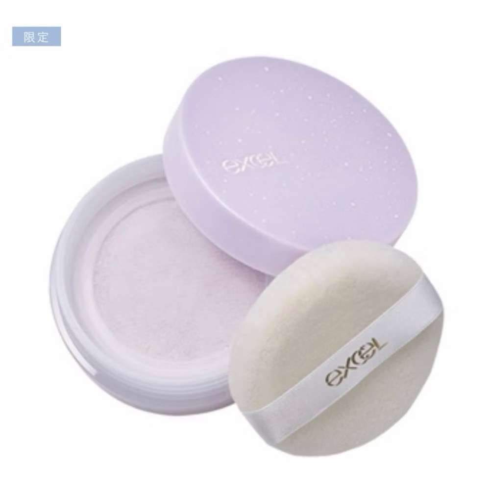 日本境內excel 2025秋季新品 精華蜜粉 保濕蜜粉 定妝蜜粉 限定色EX04淡薰衣草 EX03粉色蜜粉 精華蜜粉-細節圖9