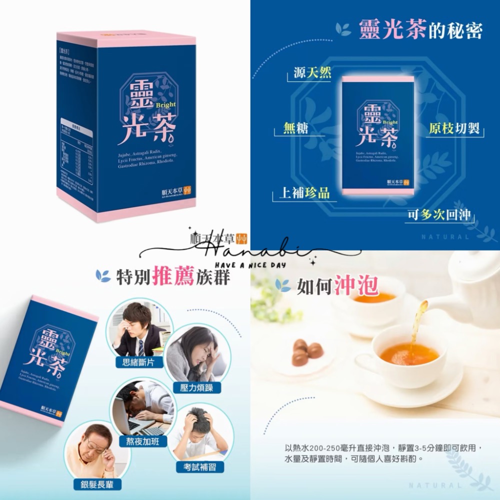 順天本草 晶鑽藍寶盒✨3去茶、黃耆茶、靈光茶-細節圖7