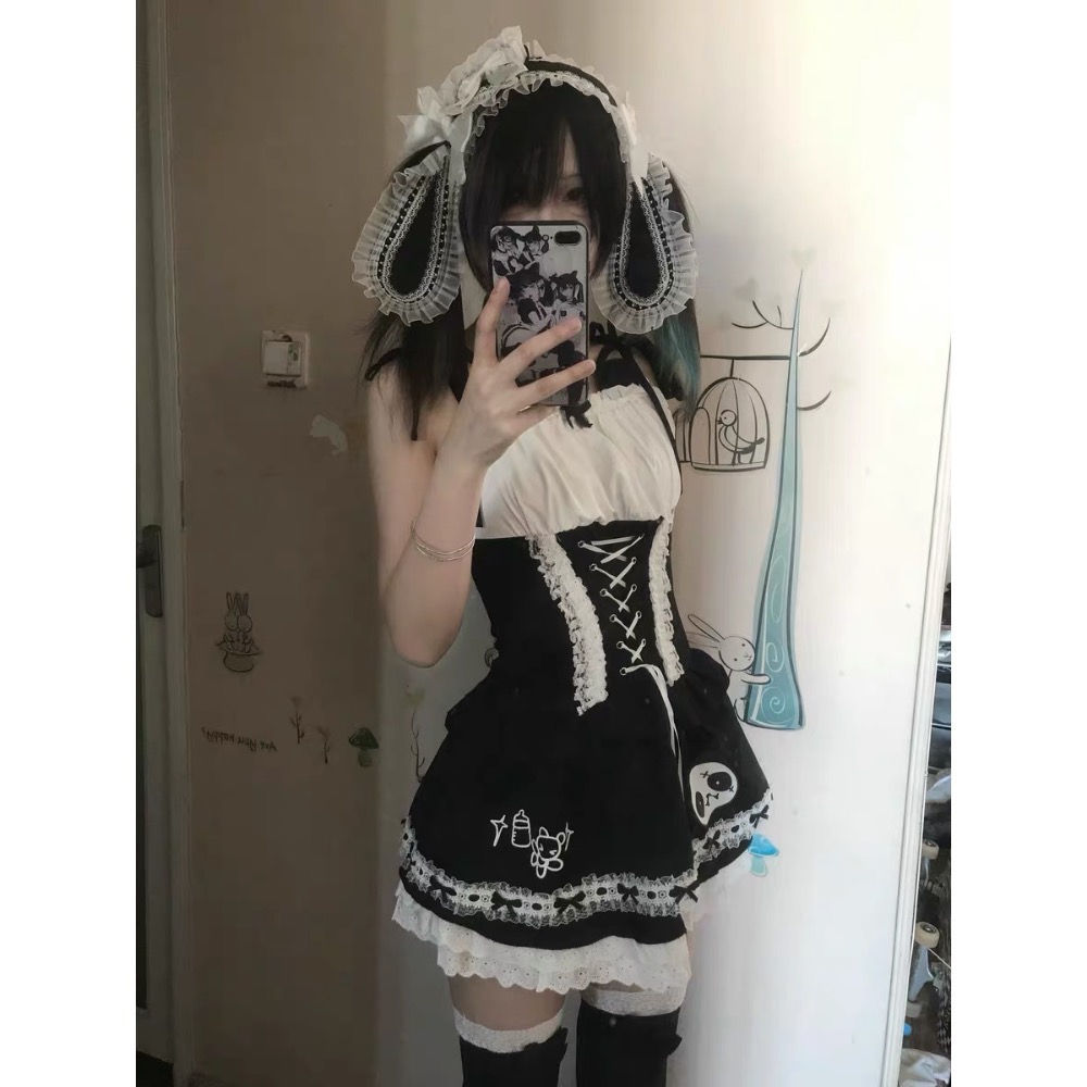 Take a nap✞亞文化Lolita垂兔耳蕾絲髮帶-細節圖11