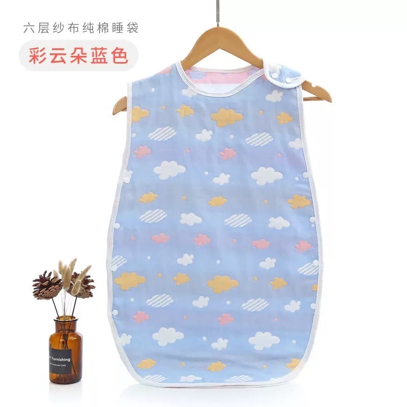 純棉6層紗防踢睡袋-規格圖2