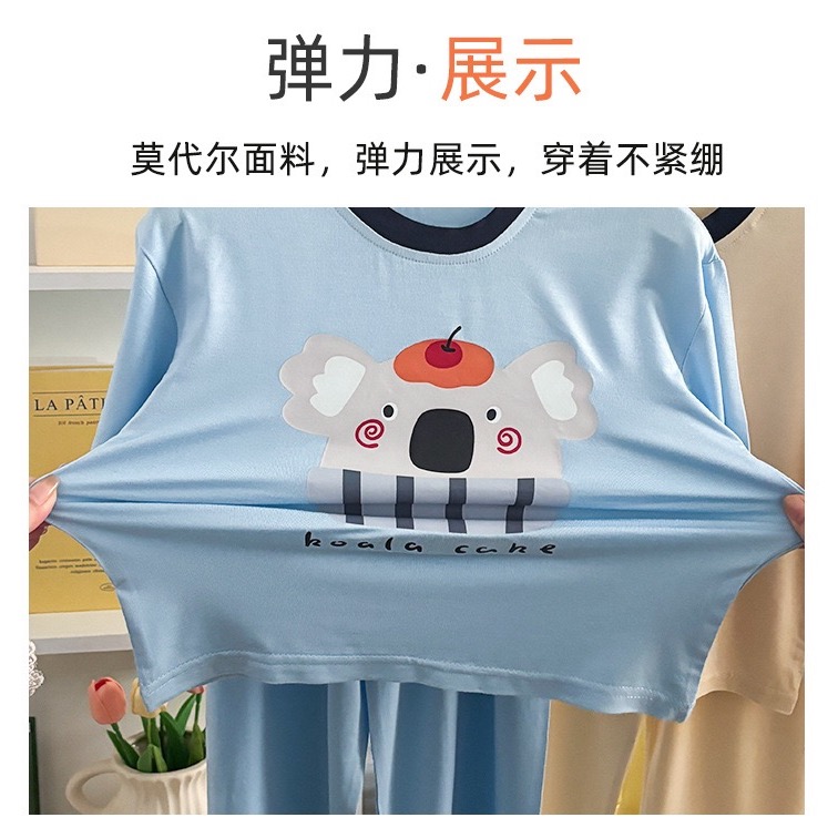 莫代爾夏季超薄短袖長褲家居服 預購-細節圖5