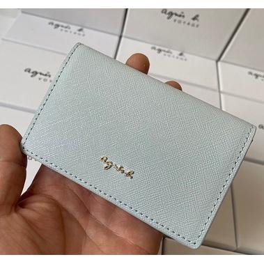 日本 agnes b 小b  小b包 日本b 質感 真皮 十字紋 防刮 零錢包 五色系 卡包 手拿包 簡約 時尚-細節圖5