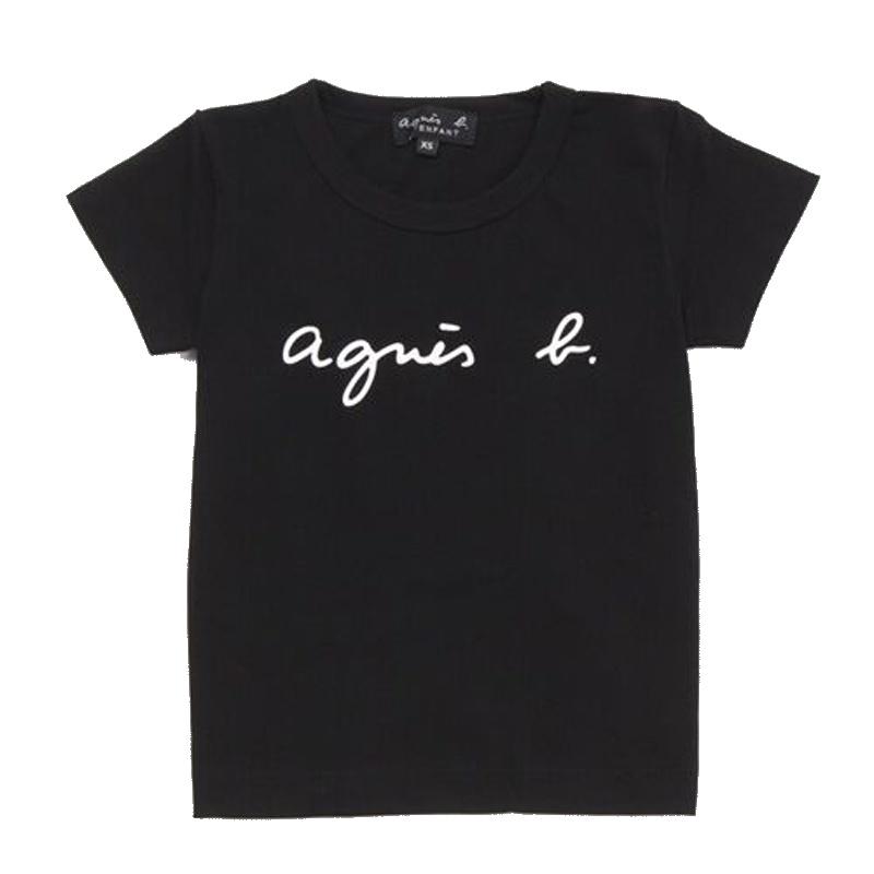 新款 👨可親子 日本B 小b 小B包 草寫小字母 男童 女童 3色 純棉短袖 短袖 T恤 童裝-細節圖6