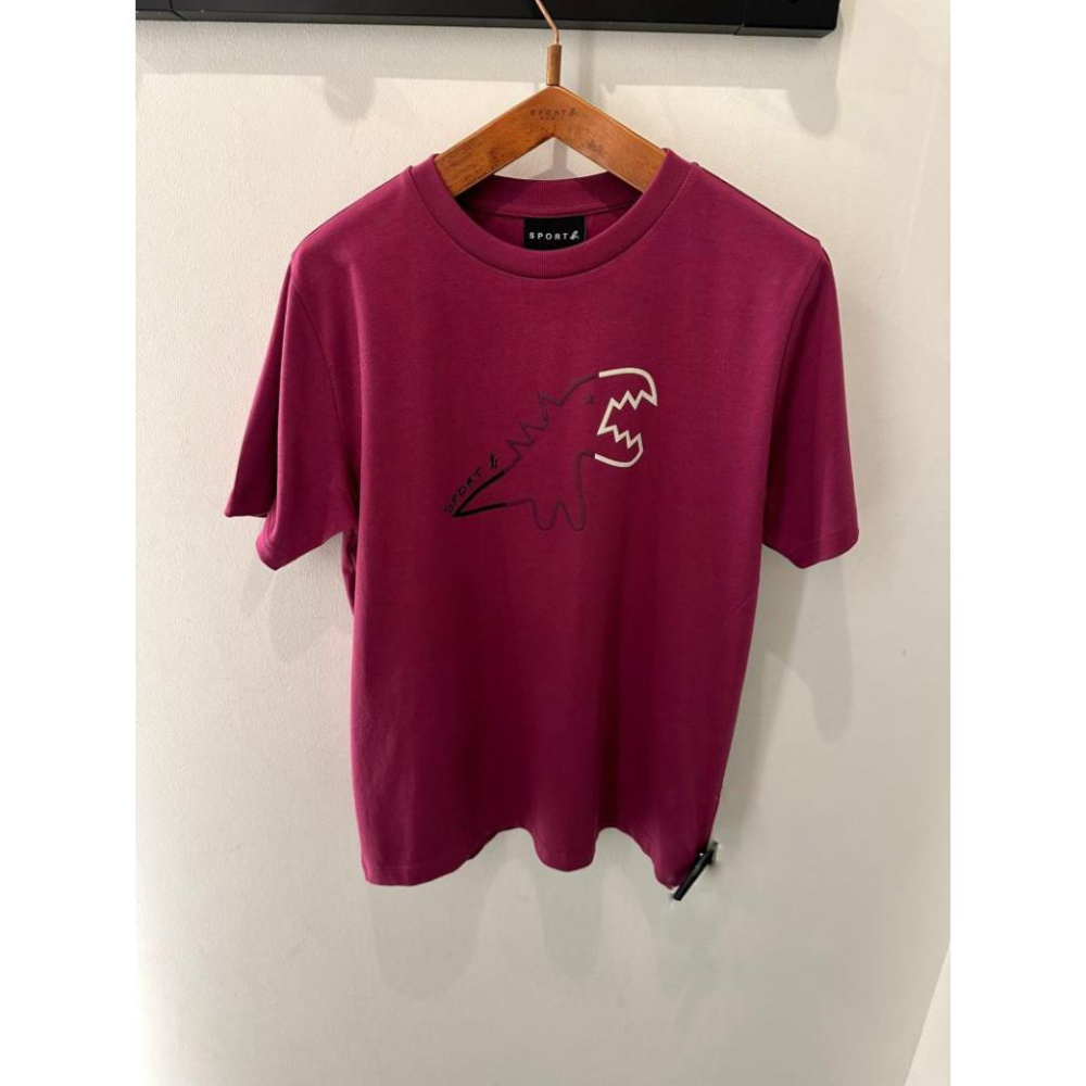 新款 日本 ag.b 小b 日本b 經典 恐龍 塗鴉圖案  男款 黑色 紅色 純棉短袖 短袖 T恤-細節圖4