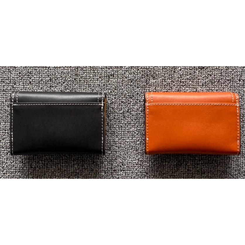 日本包 ag.b 小b包 日本b 質感 牛皮 男款 女款 黑色 焦糖色 零錢包 卡包 手拿包 鑰匙包 名片夾 證件夾-細節圖3