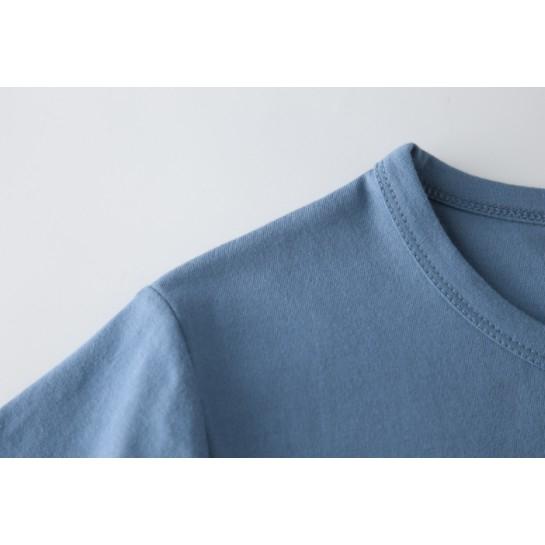 新款!👫情侶 日本 ag.b 小b 日本b 經典款 草寫字母 男款 女款 情侶款 藍色 純棉短袖 短袖 T恤-細節圖4