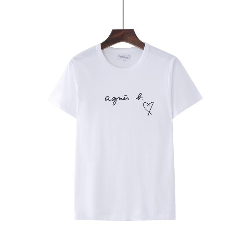 新款👫情侶 日本 ag.b 小b 日本b 經典 草寫文字 愛心 男款 女款 情侶款 白色 黑色 純棉短袖 短袖 T恤-細節圖5