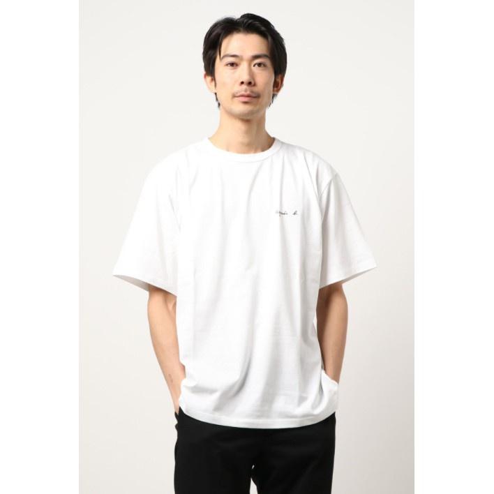 新款👫情侶 日本 ag.b 小b 日本b 經典 草寫字母小LOGO 男款 女款 情侶款 3色 純棉短袖 短袖 T恤-細節圖2