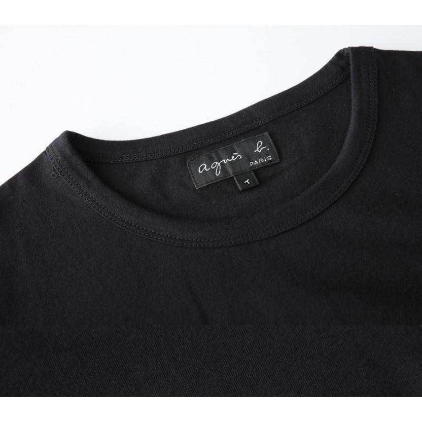 新款👫情侶 日本 ag.b 小b 日本b 經典 草寫字母小LOGO 男款 女款 情侶款 3色 純棉短袖 短袖 T恤-細節圖7