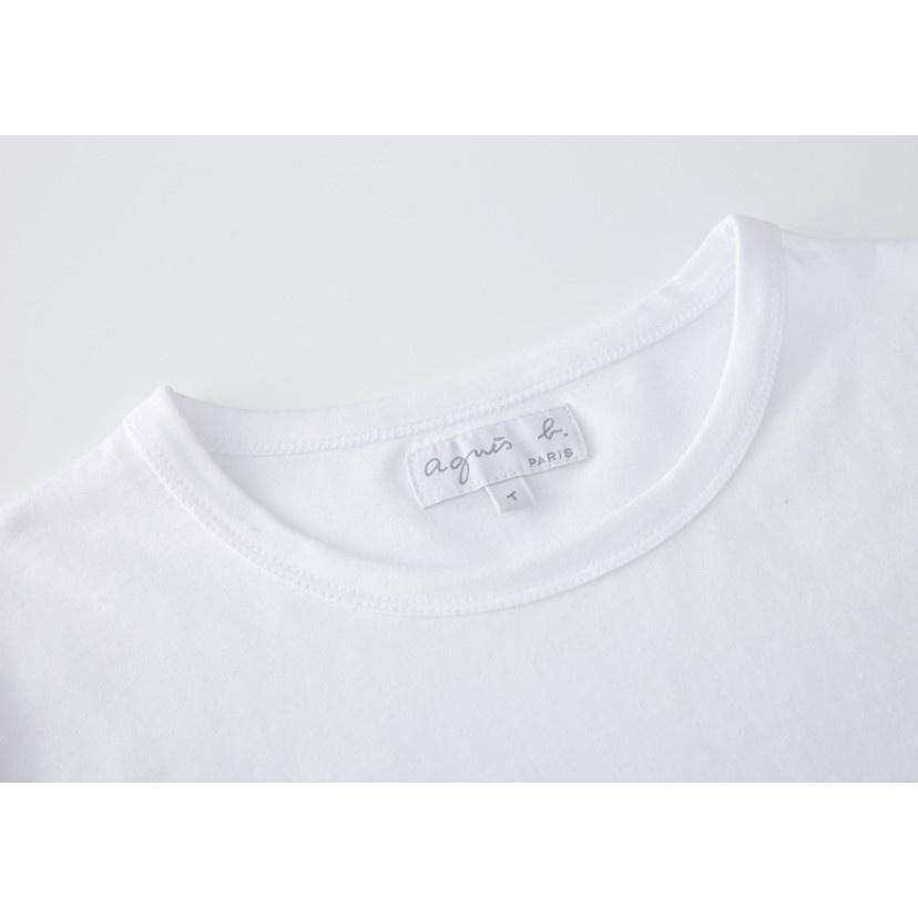 新款👫情侶 日本 ag.b 小b 日本b 經典 草寫字母小LOGO 男款 女款 情侶款 3色 純棉短袖 短袖 T恤-細節圖8