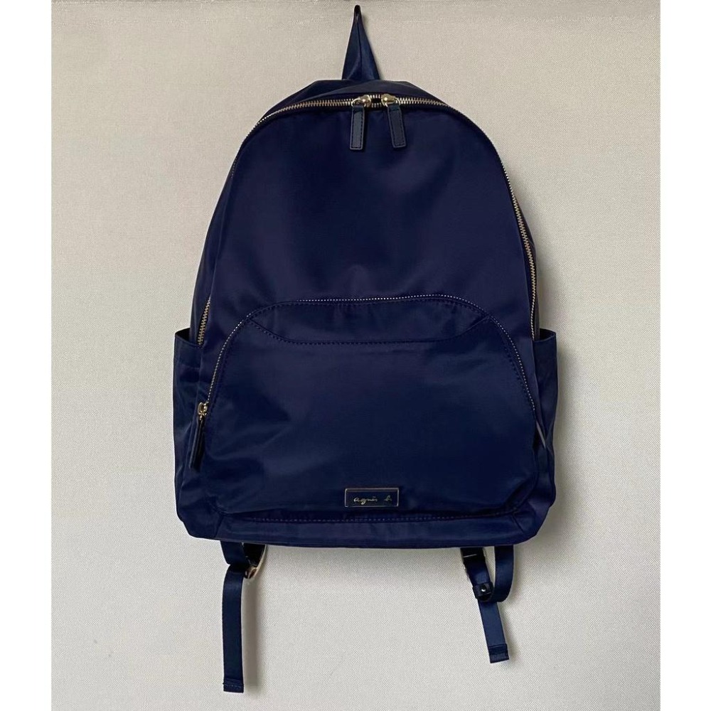 日本 agnes b 小b 小b包 日本b 經典草寫LOGO 簡約 三色 背包 後背包 雙肩包 學生包 電腦包-細節圖3