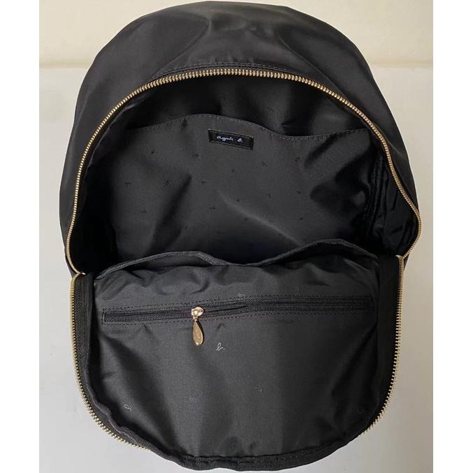 日本 agnes b 小b 小b包 日本b 經典草寫LOGO 簡約 三色 背包 後背包 雙肩包 學生包 電腦包-細節圖5