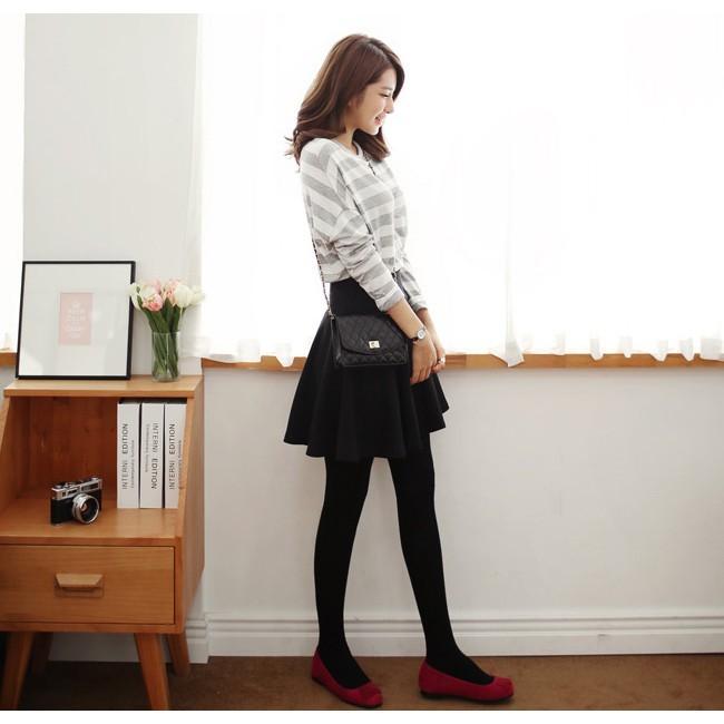 韓國製 保暖直紋針織毛褲襪-細節圖8